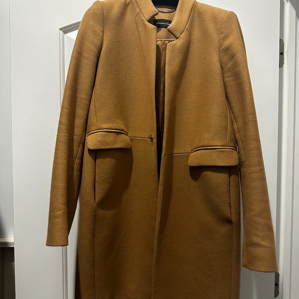 Massimo Dutti wool coat in camel
